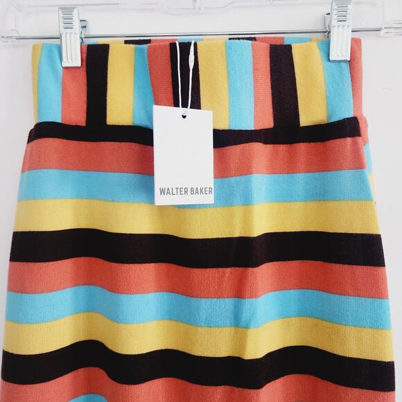 Walter Baker Colorful Knitted Striped Midi Skirt Size XS - Picture 7 of 8